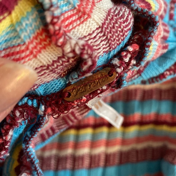 Free People Striped Mock Neck Long Sleeve Shirt/Sweater - Picture 5 of 7